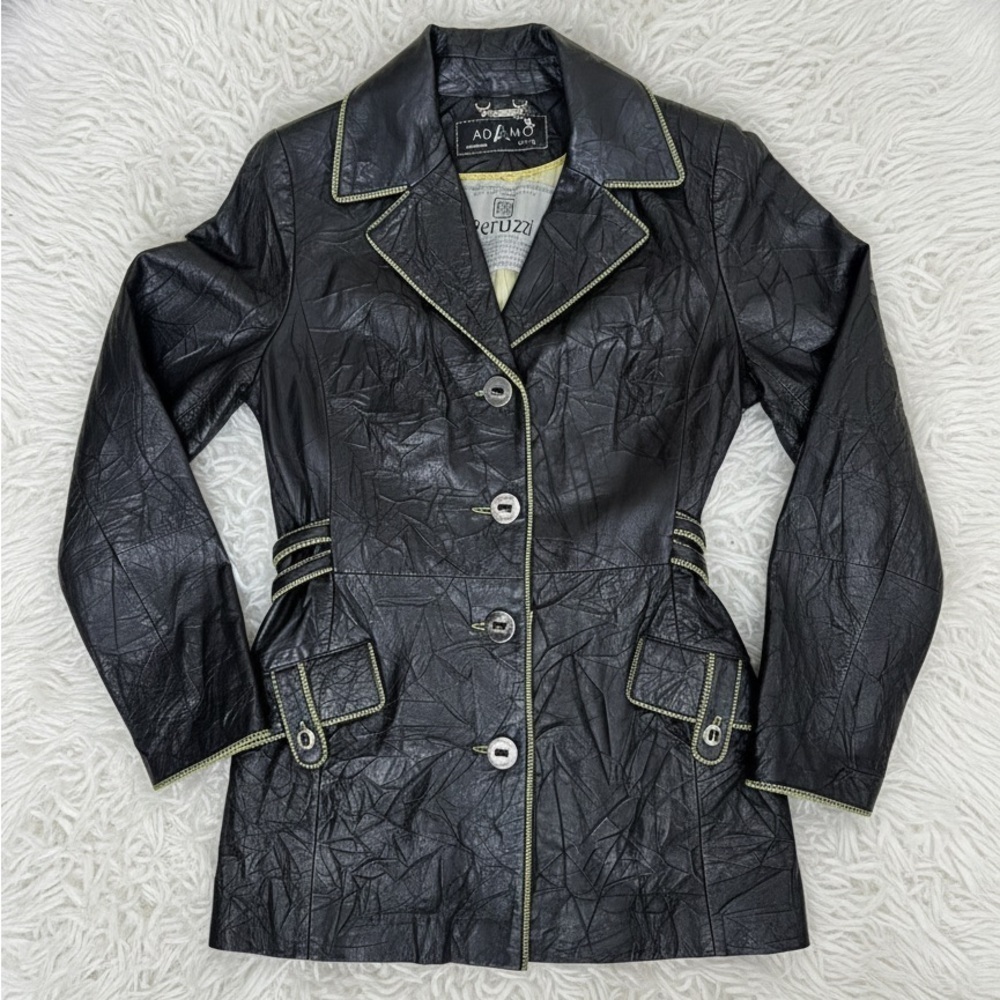 Adamo Elite by Dermod Black Women's Jacket genuine Peruzzi leather RARE
